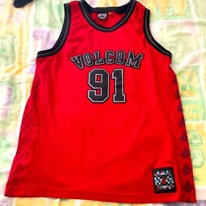 Volcom red jersey, size medium